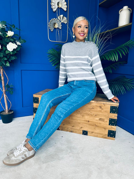 Kile Mom Fit Jeans Blue