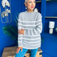 Fran Detailed Longline Jumper Grey