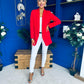 Sammy Detailed Blazer Red