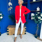 Sammy Detailed Blazer Red