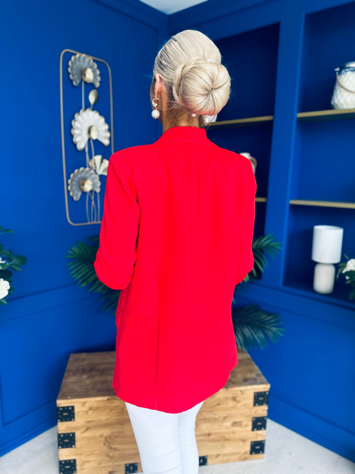 Sammy Detailed Blazer Red