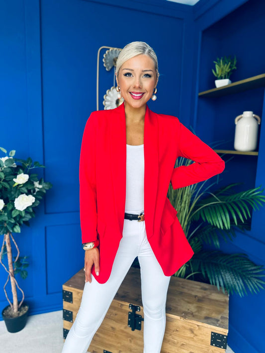 Sammy Detailed Blazer Red