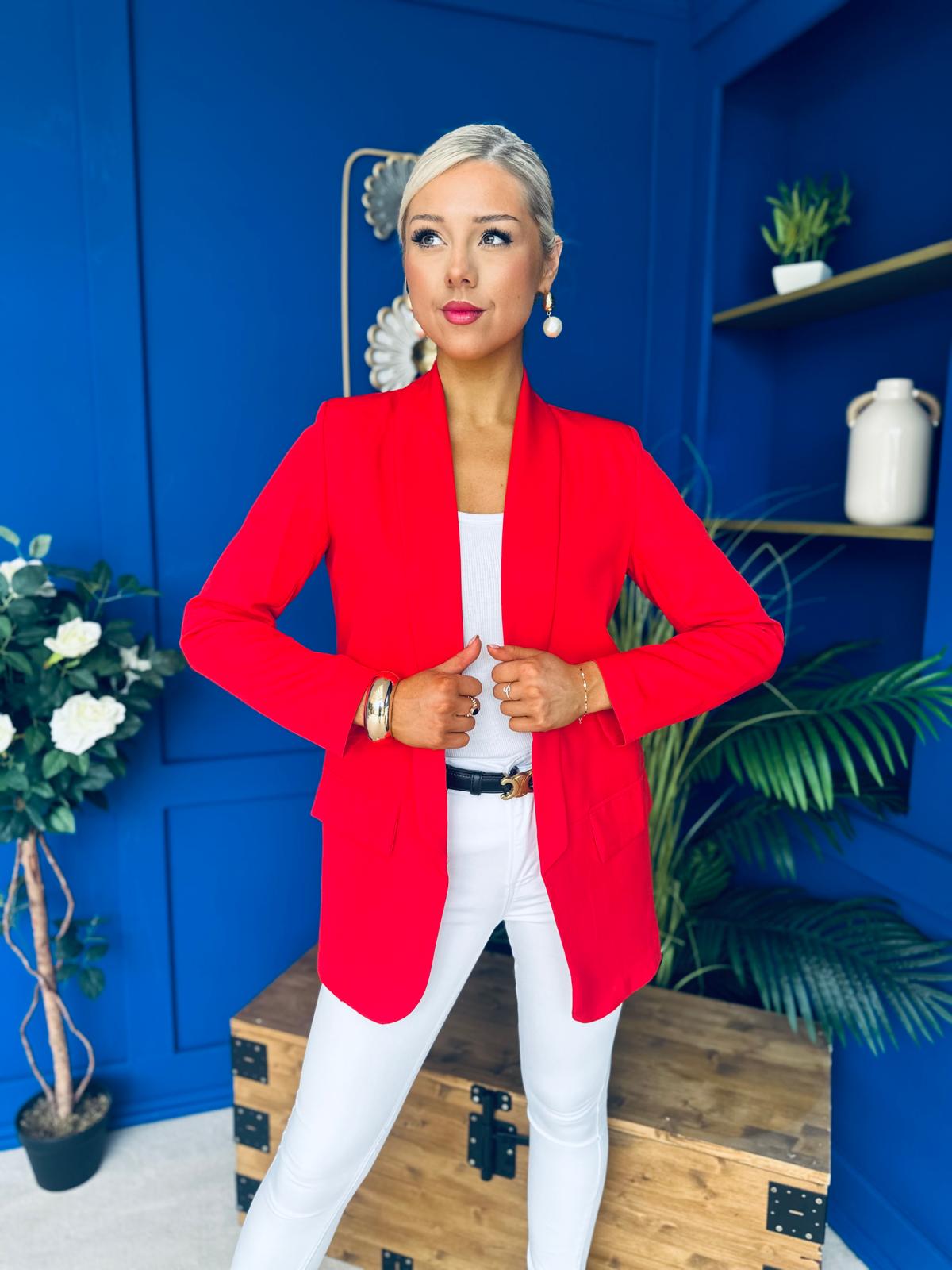 Sammy Detailed Blazer Red