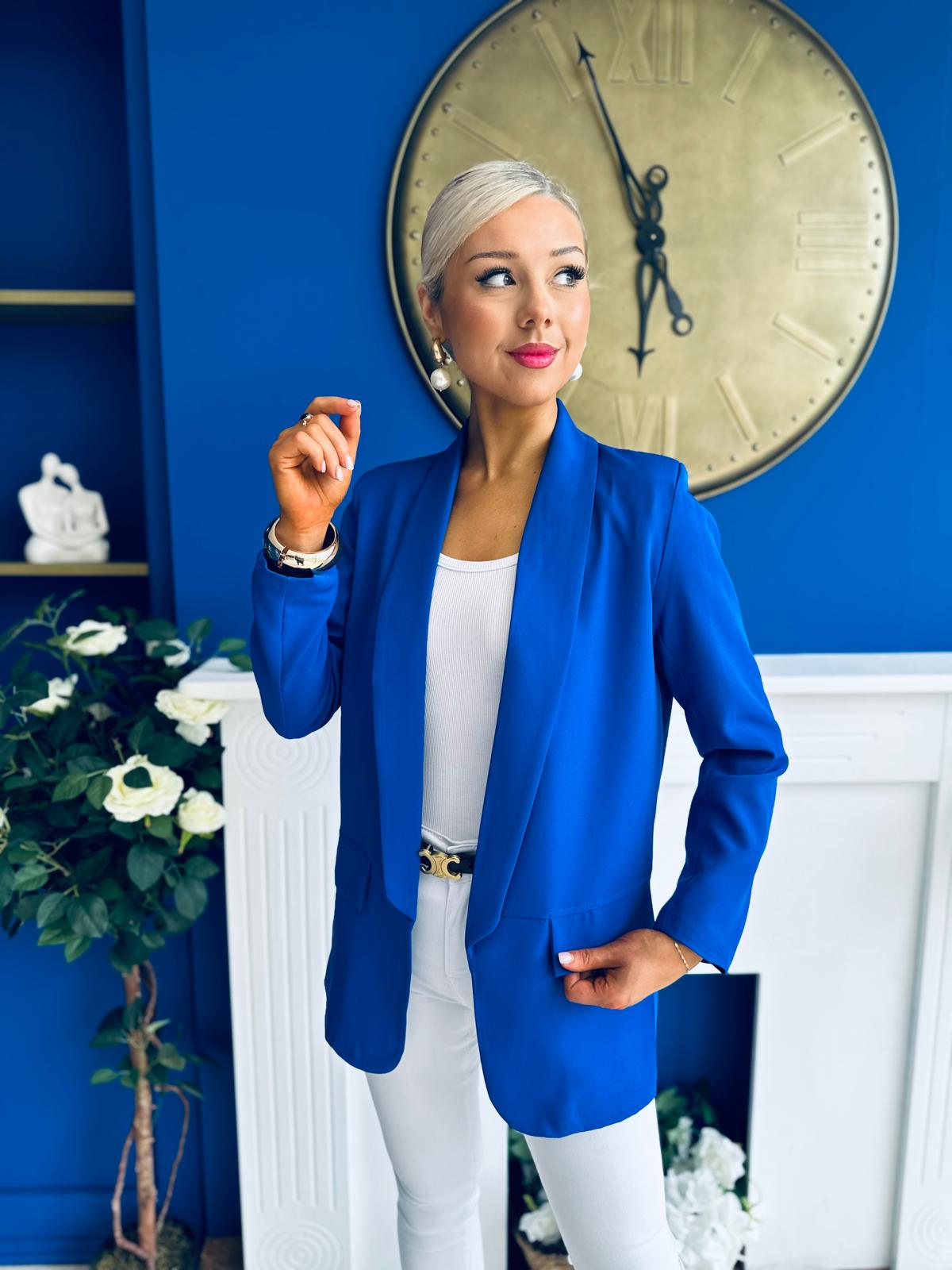 Sammy Detailed Blazer Cobalt