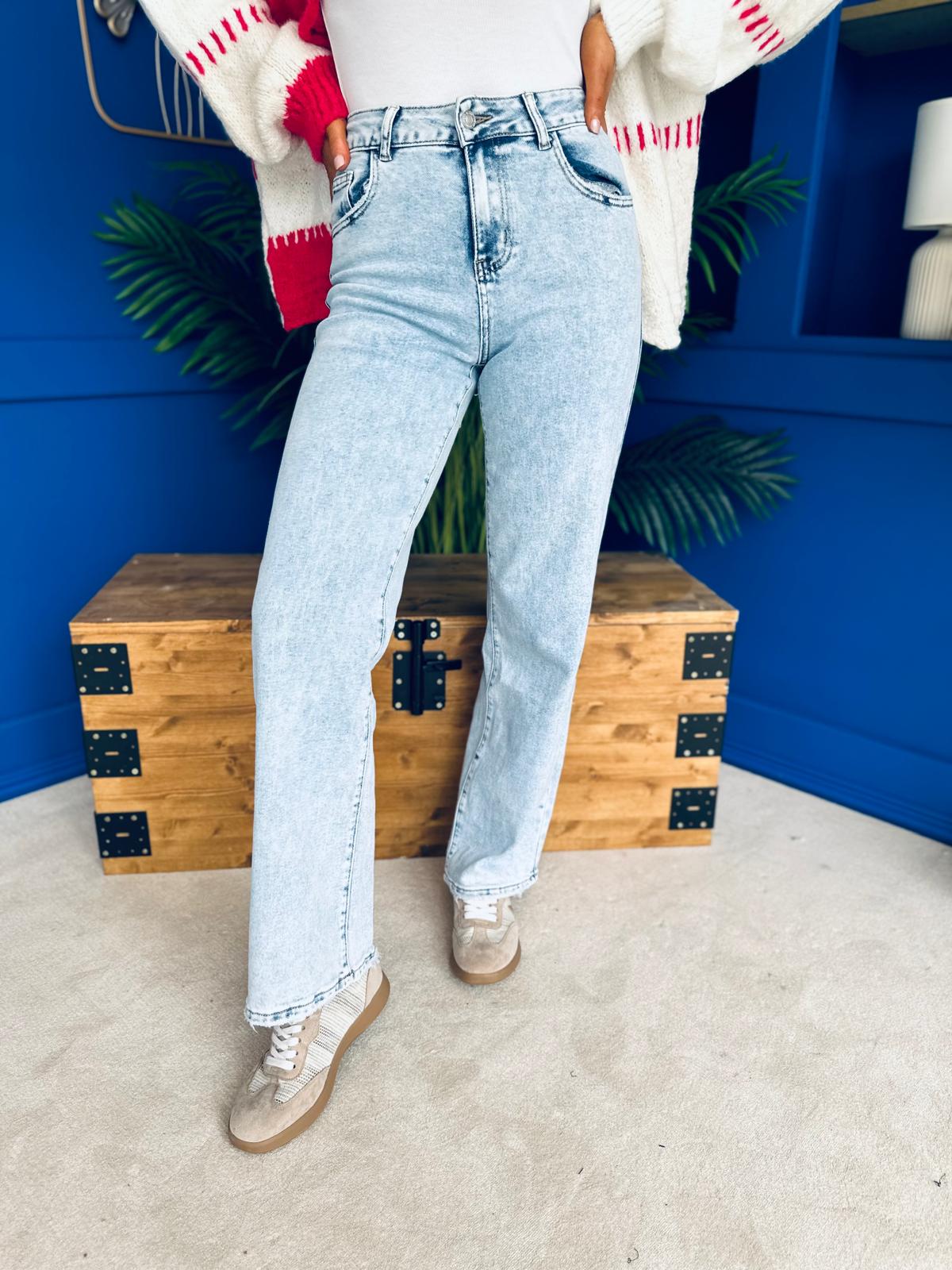 Jamie Wide Leg Jeans Blue