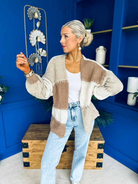 Tamara Chunky Cardi Beige Pre Order 30 Aug