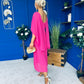 Blaithin Cape Detail Occasion Dress Fuchsia