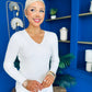 Dee Detailed Longline Top Cream
