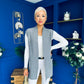 Tara Longline Knit Gilet Grey