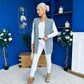 Tara Longline Knit Gilet Grey