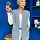 Tara Longline Knit Gilet Grey