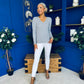 Dee Detailed Longline Top Grey