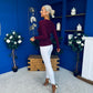 Dee Detailed Longline Top Wine