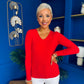 Dee Detailed Longline Top Red