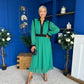 Saoirse Detailed 2 Tone Midi Dress Green