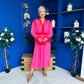 Saoirse Detailed 2 Tone Midi Dress Pink