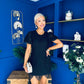 Gina Embellished Puff Sleeve Mini Dress Black