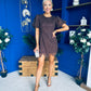 Gina Embellished Puff Sleeve Mini Dress Coco