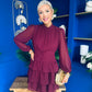 Freya Banded Mini Dress Burgundy
