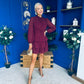 Freya Banded Mini Dress Burgundy