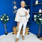 Celia Belted Cape Cream