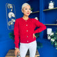 Philipa Detailed Cardi Cream Ruby