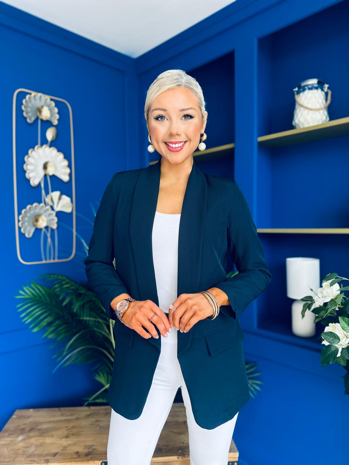 Sammy Detailed Blazer Navy