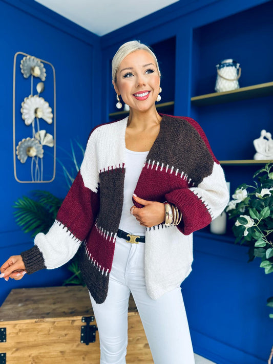 Tamara Chunky Cardi Wine Pre Order 30 Aug