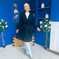 Bianca Faux Suede Trench Coat Black