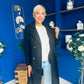 Bianca Faux Suede Trench Coat Black