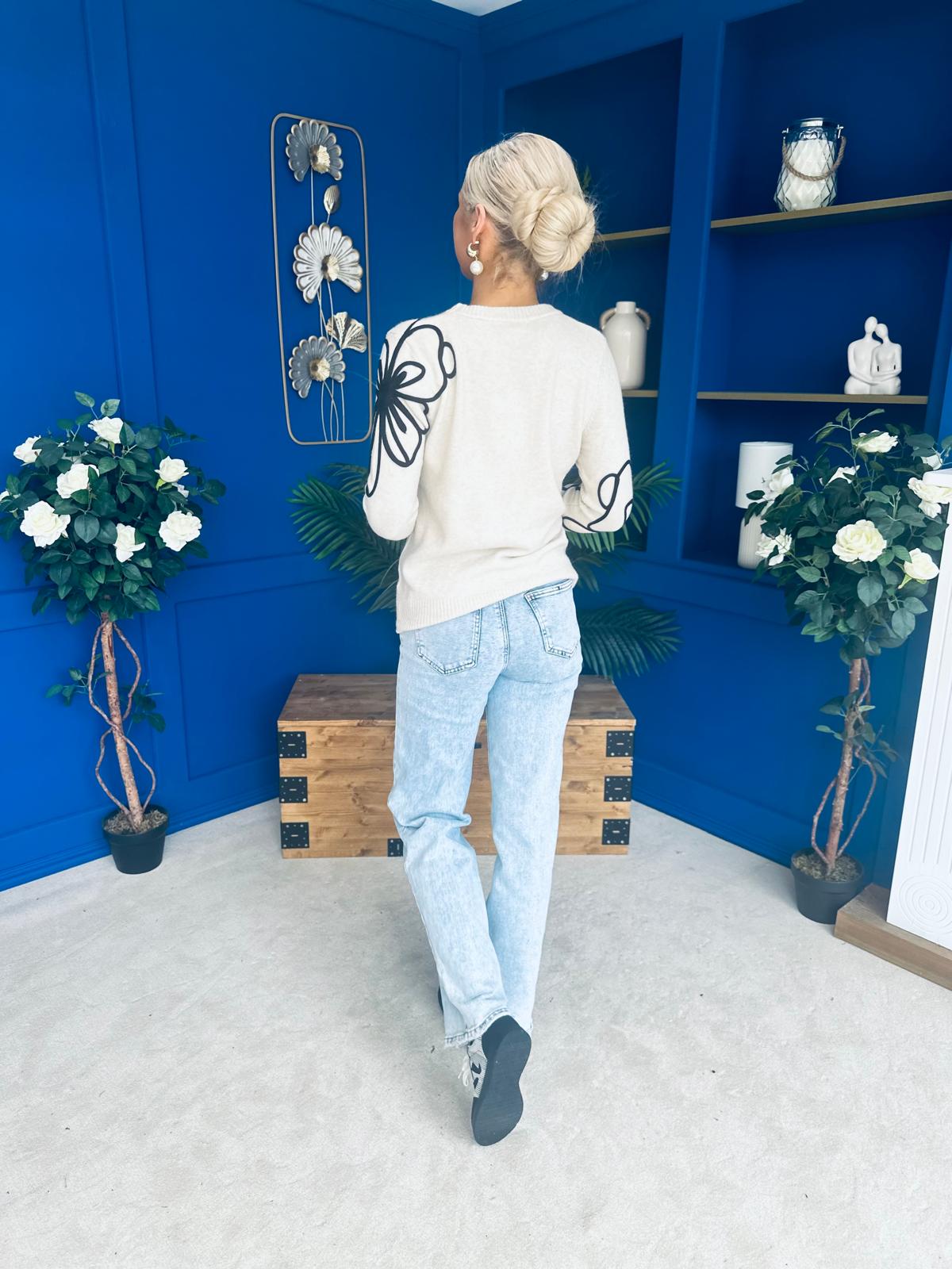 Jan Detailed Knit Jumper Cream