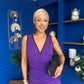Cleo Ruched & Layered Midi Dress Violet