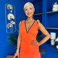 Cleo Ruched & Layered Midi Dress Amber