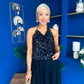 Ruth Detailed Sequin Top Black