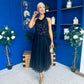 Maxine Tulle Midi Skirt Black