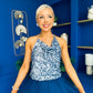 Ruth Detailed Sequin Top Blue