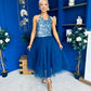 Maxine Tulle Midi Skirt Navy