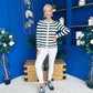 Sorcha Striped Cardi Cream