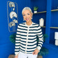 Sorcha Striped Cardi Cream