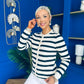 Sorcha Striped Cardi Cream