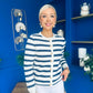 Sorcha Striped Cardi Navy