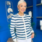 Sorcha Striped Cardi Navy
