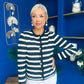 Sorcha Striped Cardi Black