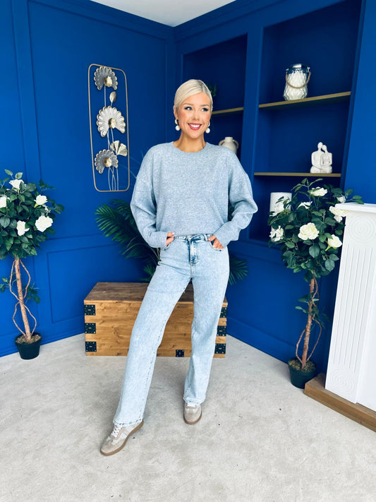 Paula Soft Knit Jumper Blue