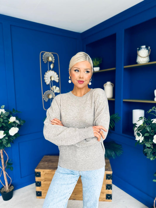 Paula Soft Knit Jumper Taupe