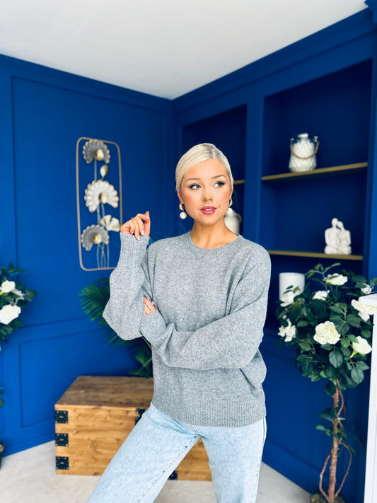 Paula Soft Knit Jumper Dark Grey