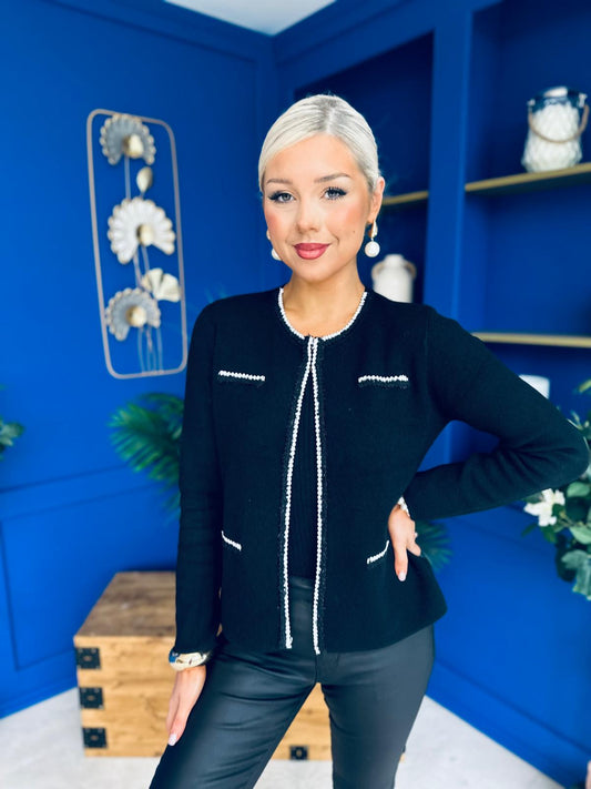 Bec Detailed Cardi Black