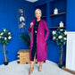 Angela Detailed Trench Coat Plum