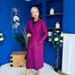 Angela Detailed Trench Coat Plum