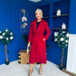 Angela Detailed Trench Coat Wine